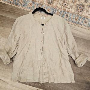 Heaven 100% linen Large button down shirt